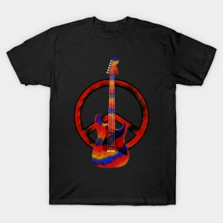 Guitar Peace Symbol T-Shirt